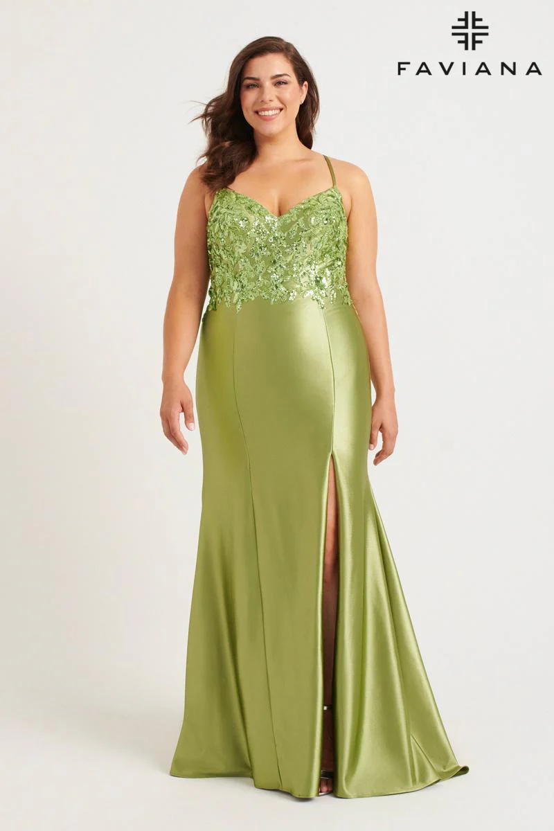 Faviana Plus Sizes Dress 9563 - Image 3