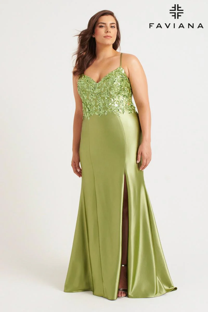 Faviana Plus Sizes Dress 9563 - Image 4
