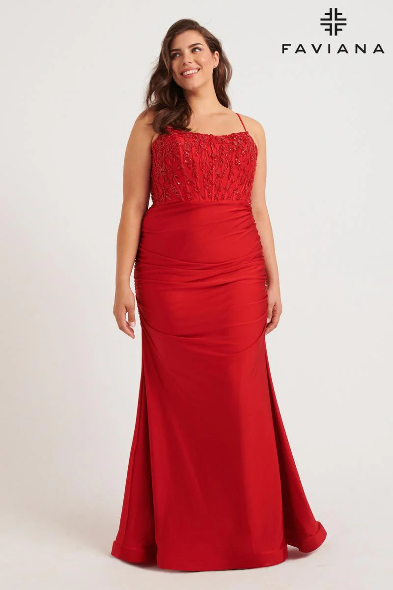 Faviana Plus Sizes Dress 9569 - Image 4