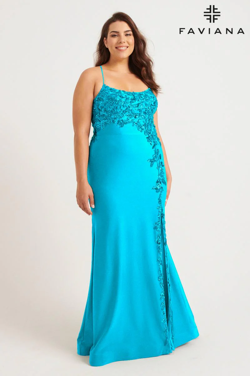 Faviana Plus Sizes Dress 9570 - Image 5