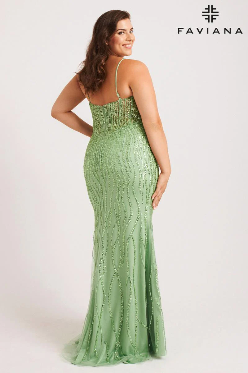 Faviana Plus Sizes Dress 9572 - Image 4