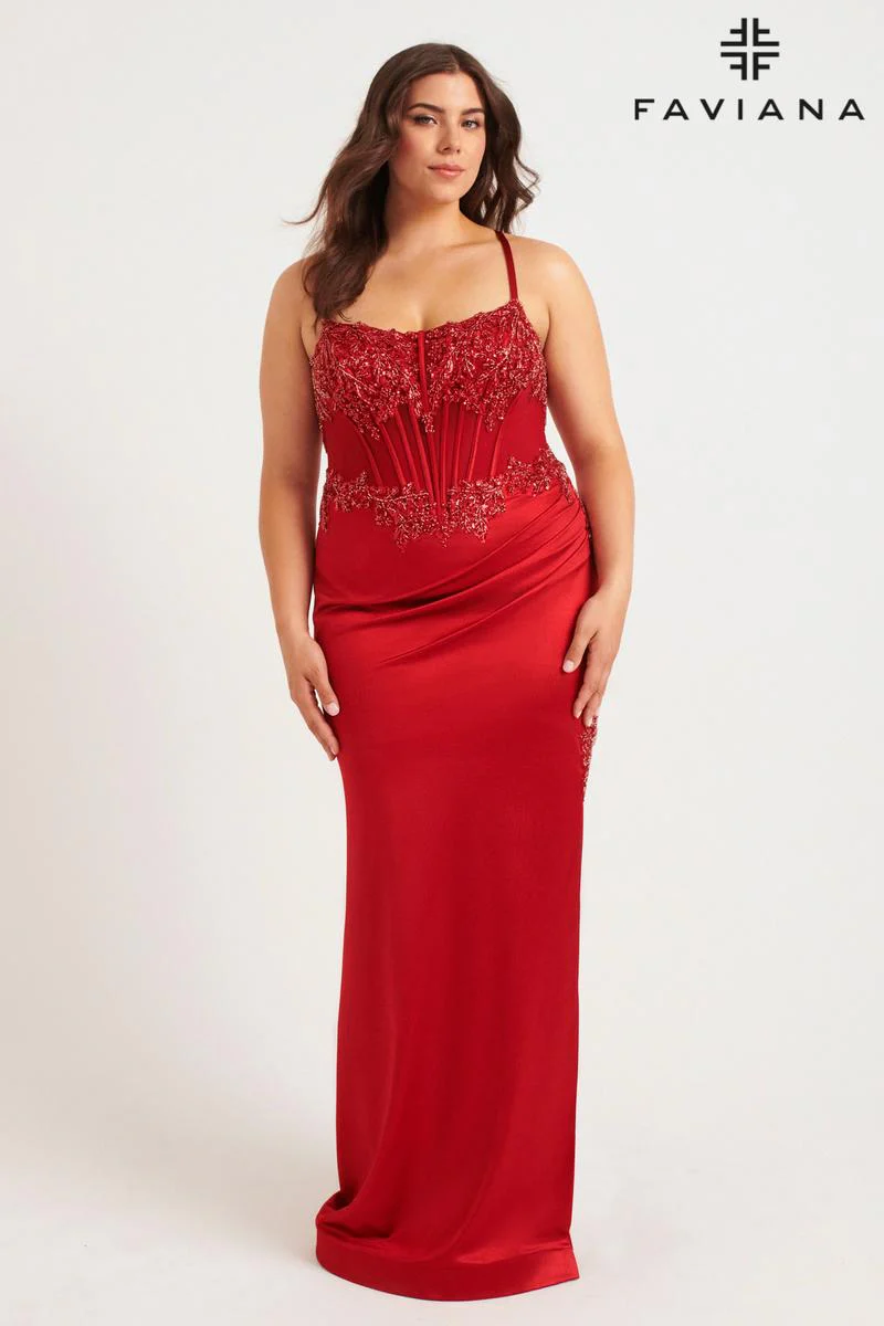 Faviana Plus Sizes Dress 9592 - Image 7