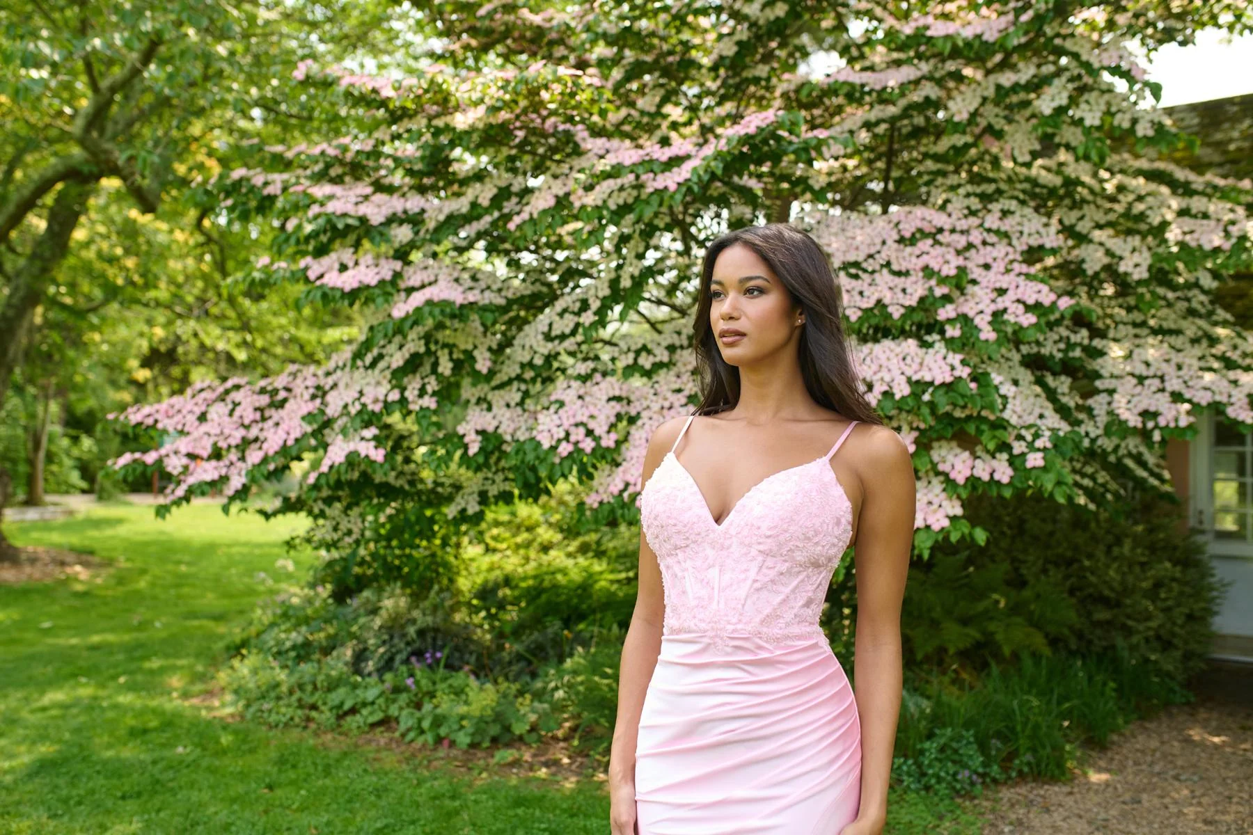 Faviana Ruched Corset Prom Dress 11406 - Image 8
