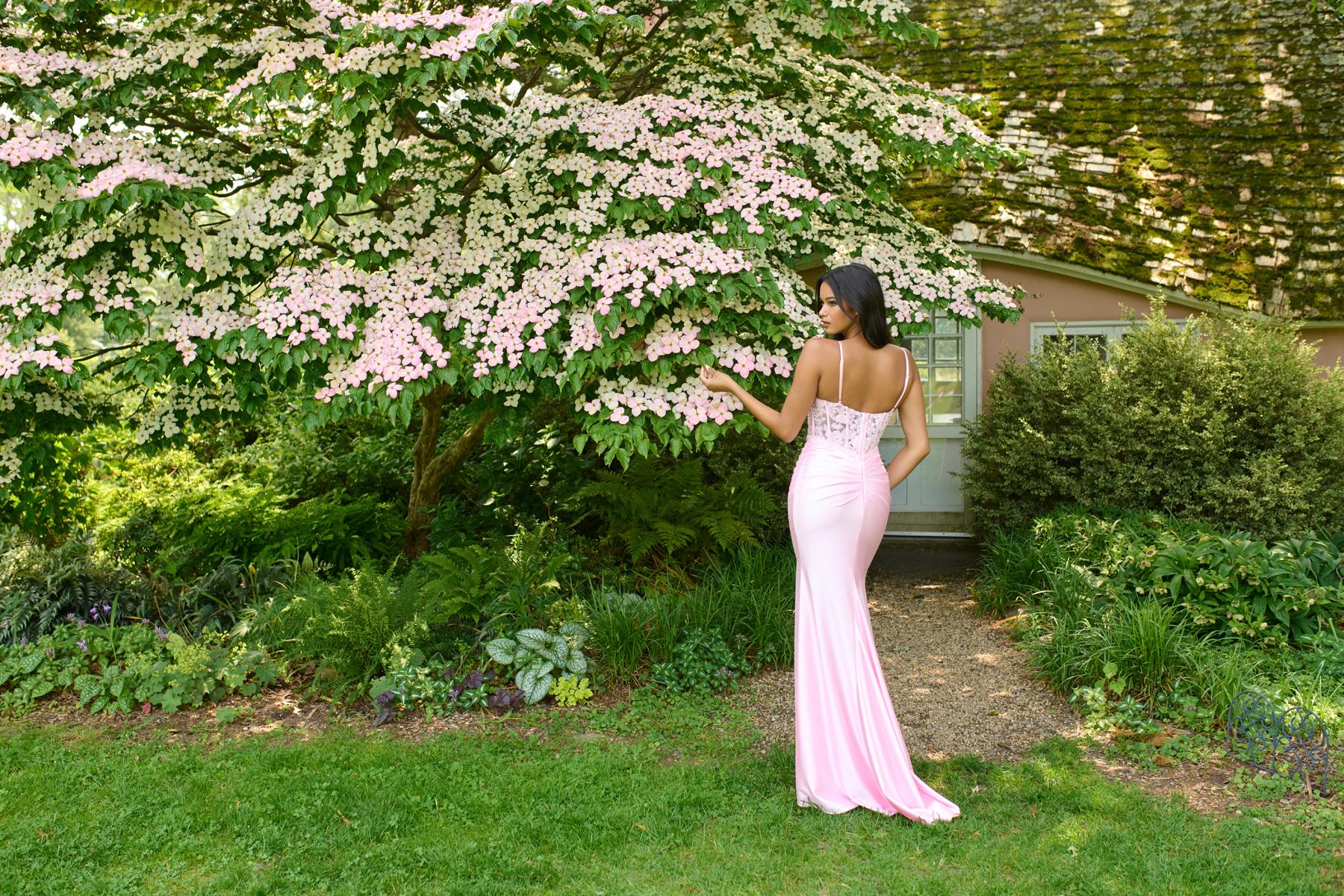 Faviana Ruched Corset Prom Dress 11406 - Image 9