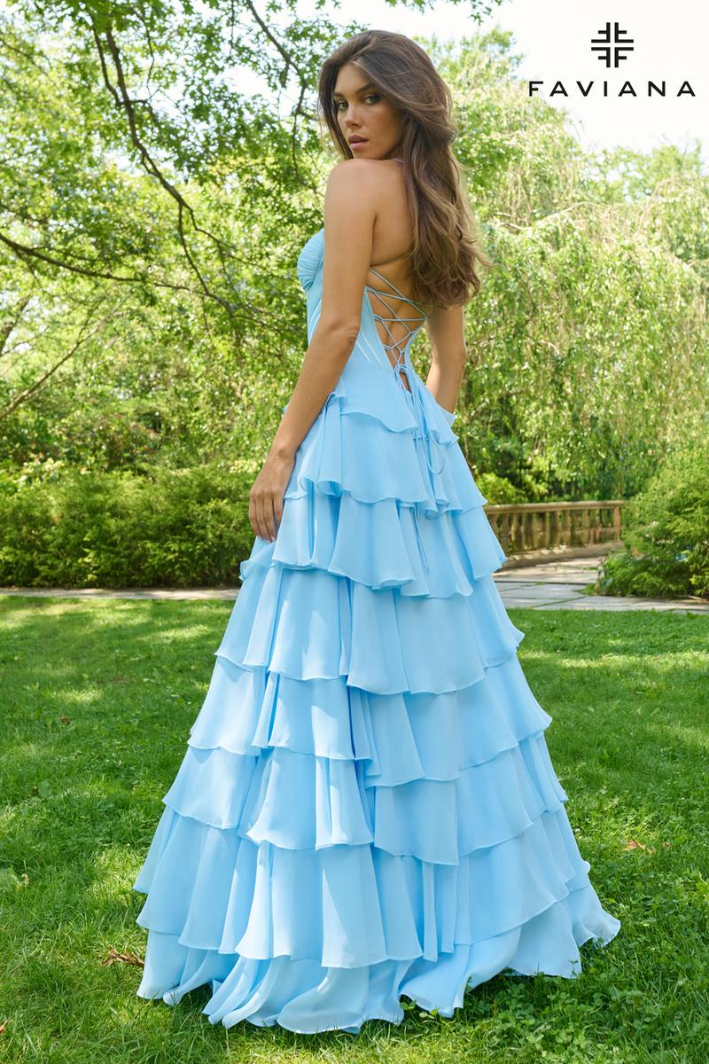 Faviana Ruffle Corset Prom Dress 11420 - Image 2