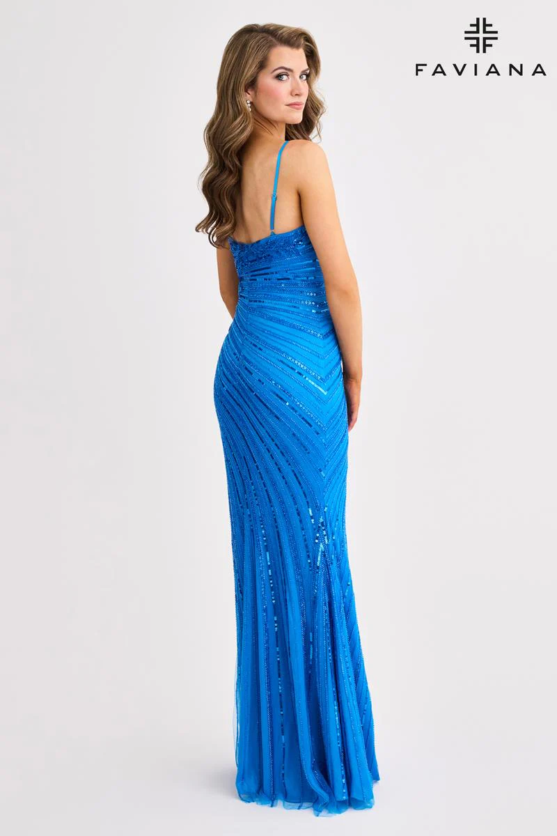 Faviana Sequin Fitted Prom Dress 11462 - Image 2