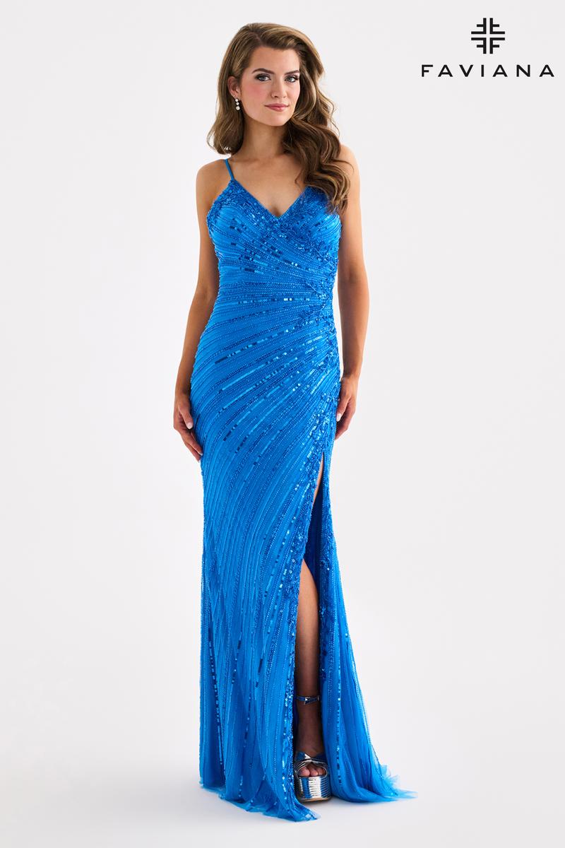 Faviana Sequin Fitted Prom Dress 11462 - Image 5