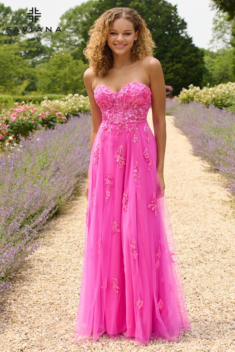 Faviana Strapless Corset Prom Dress 11474