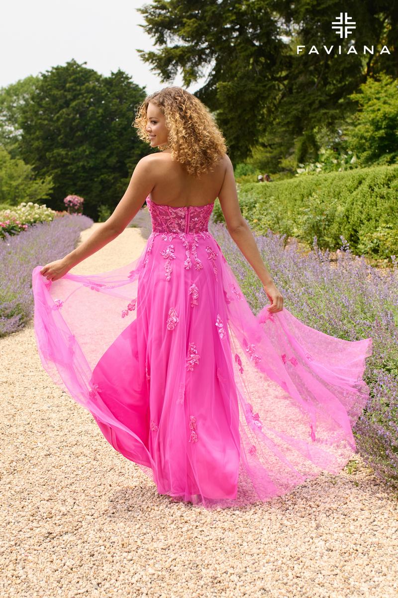 Faviana Strapless Corset Prom Dress 11474 - Image 5
