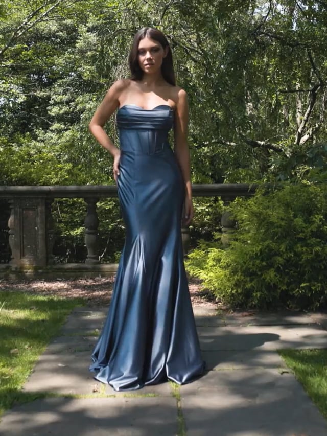 Faviana Strapless Fit and Flare Prom Dress 11455 - Image 4