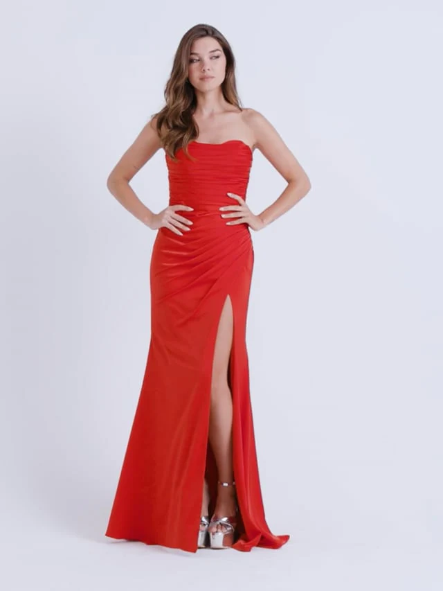 Faviana Strapless Ruched Dress 11268 - Image 5