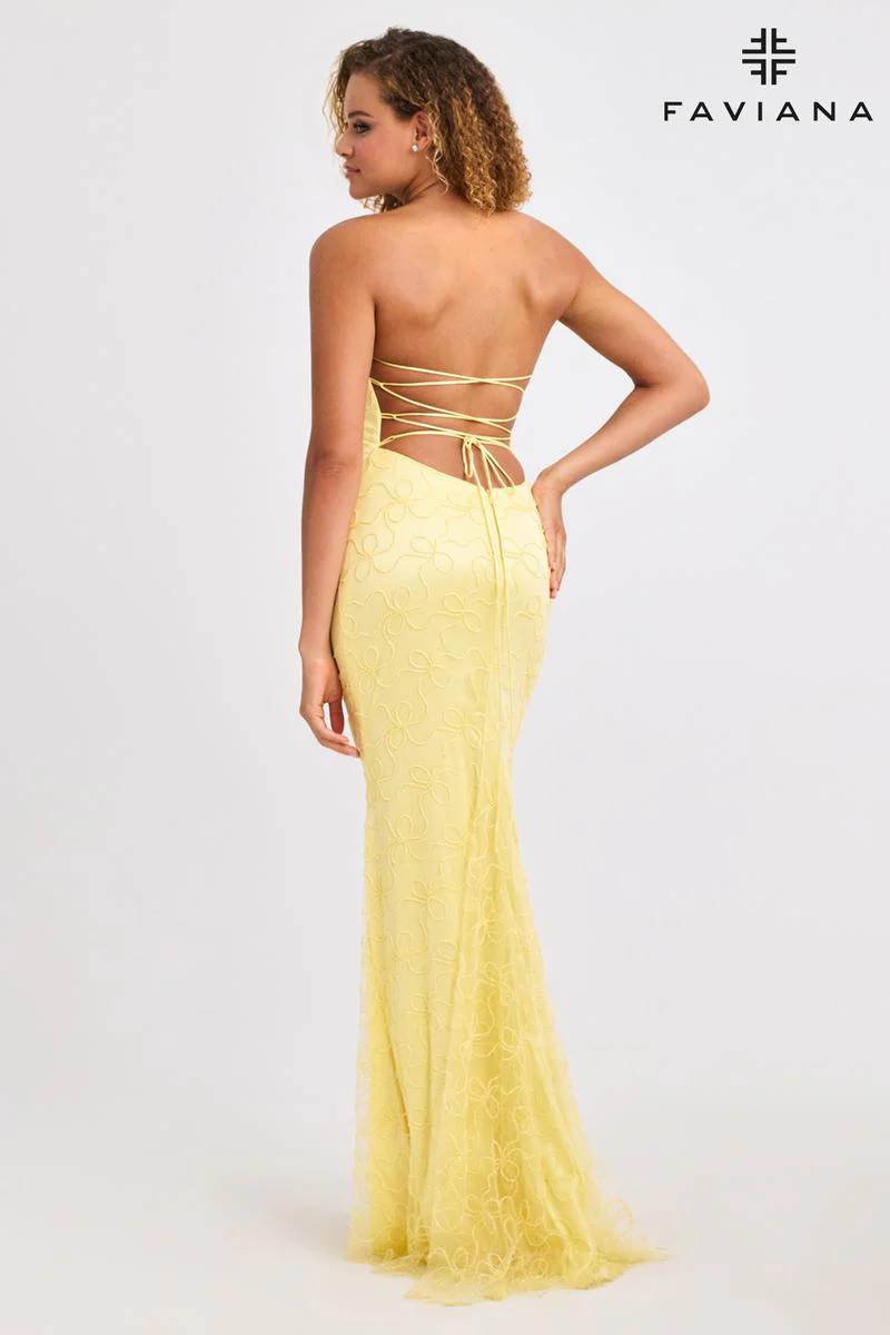 Faviana Strapless Tight Prom Dress 11416 - Image 4