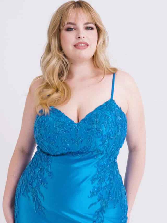 Faviana Tight Ruched Plus Size Prom Dress 9603 - Image 5