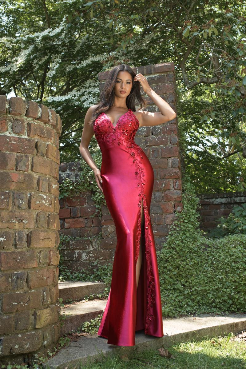 Faviana V-Neck Lace Prom Dress 11405 - Image 8