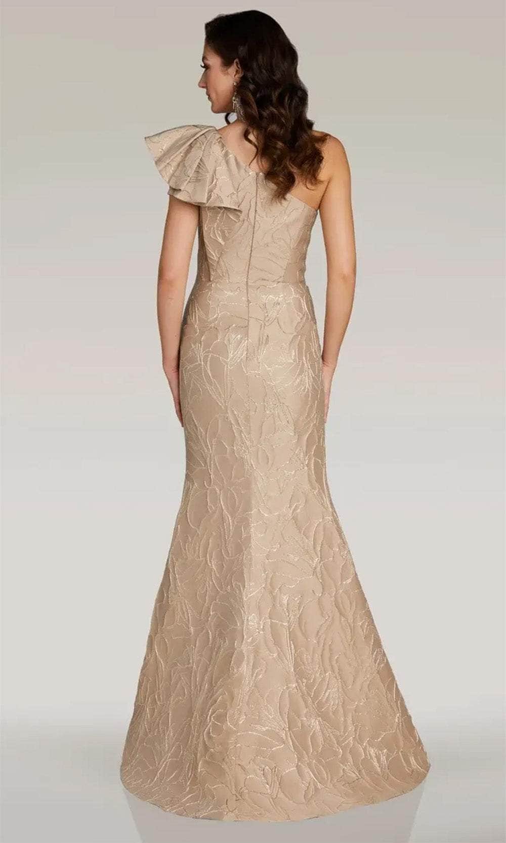 Gia Franco by Feriani One Shoulder Ruffle Dress 12375 - Image 2