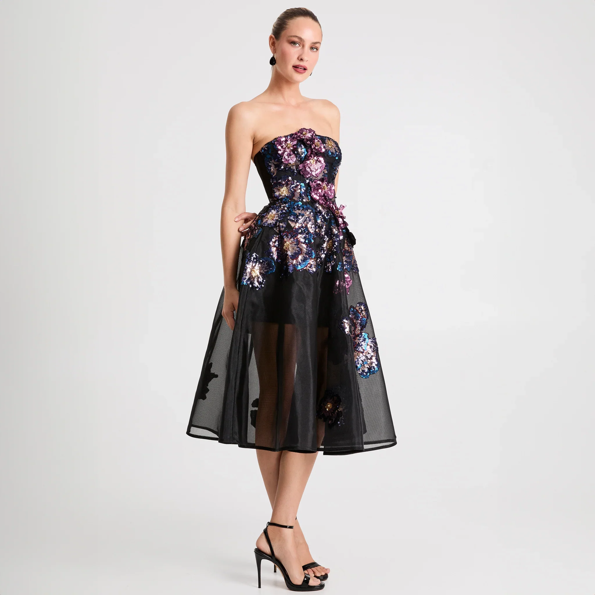 Helsi "Valeria" Strapless A-line Midi Dress DR6397 - Image 3