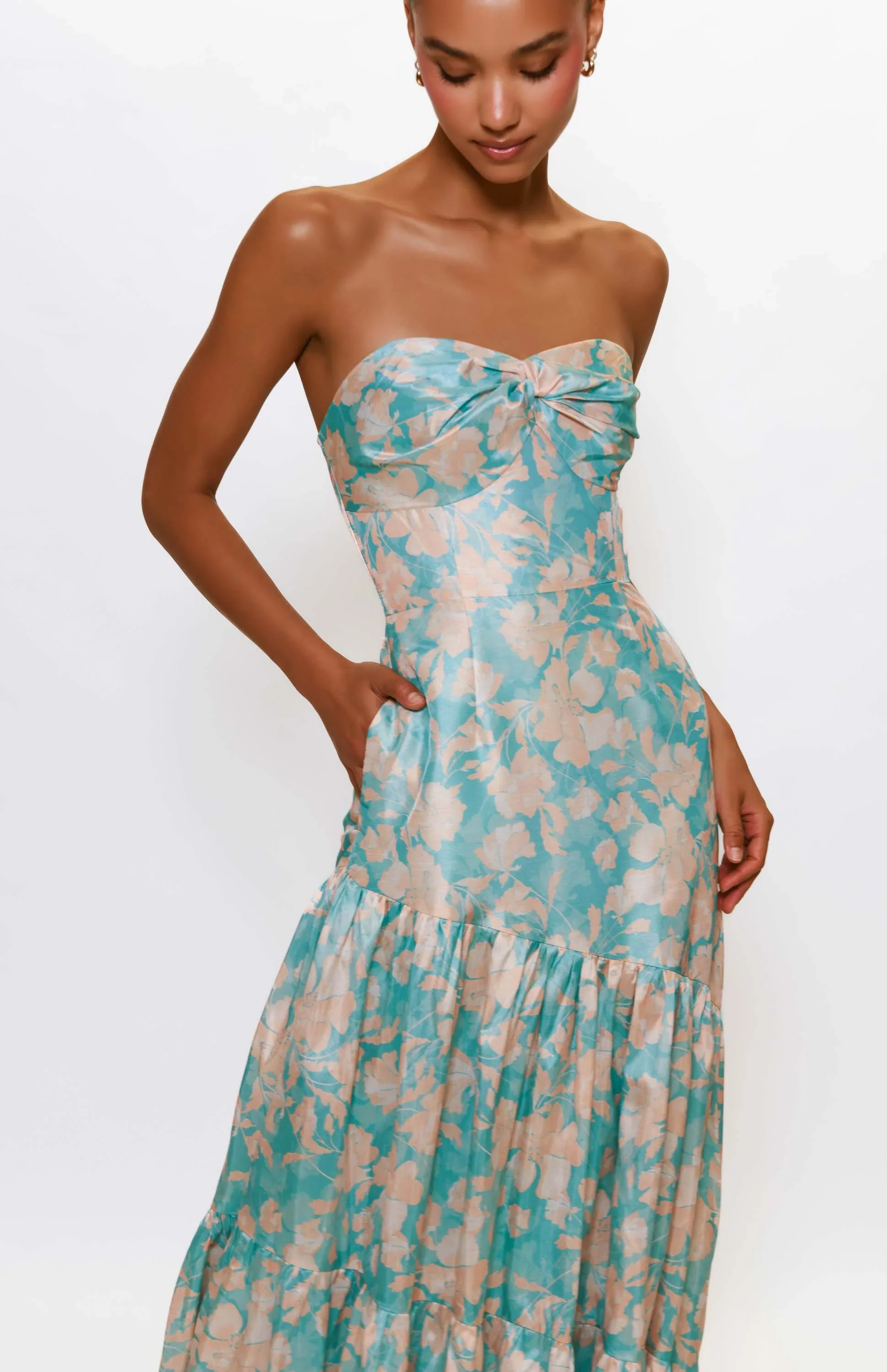 Hutch "Phoebe" Strapless Floral Dress 11316 - Image 7