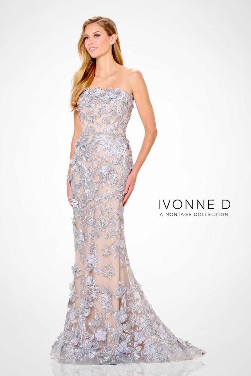 Ivonne D by Mon Cheri 3D Floral Evening Dress ID6205 - Image 2