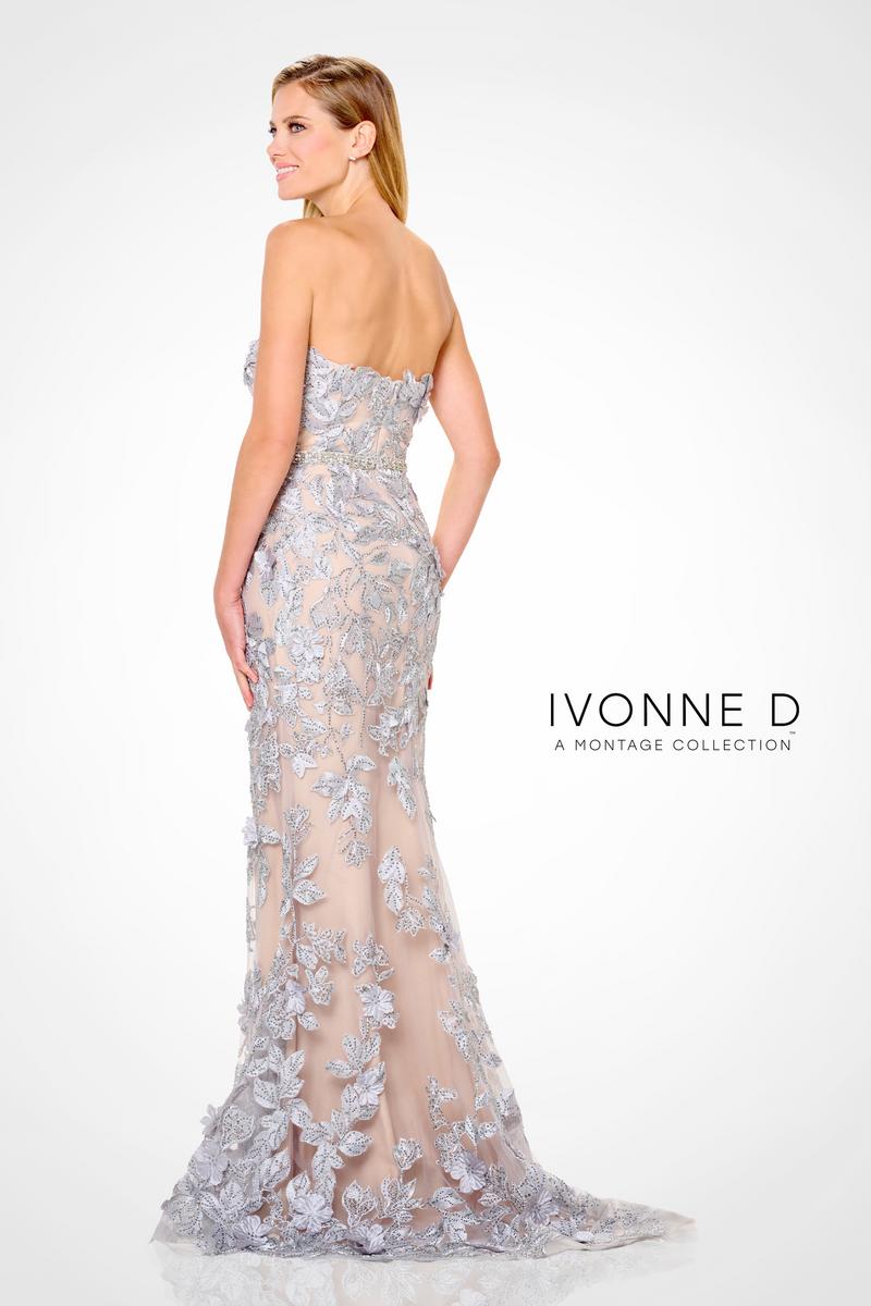 Ivonne D by Mon Cheri 3D Floral Evening Dress ID6205 - Image 3