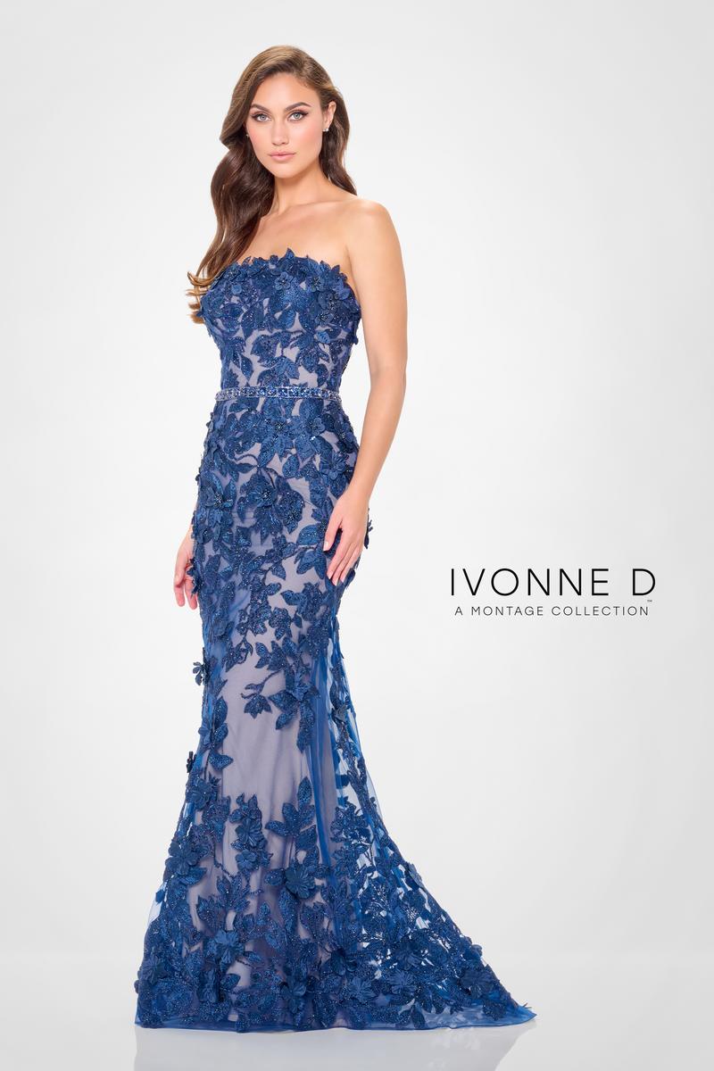 Ivonne D by Mon Cheri 3D Floral Evening Dress ID6205 - Image 4