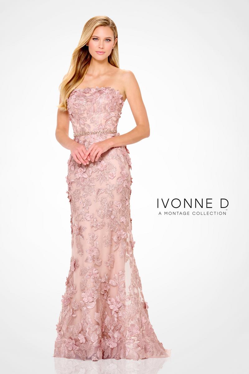 Ivonne D by Mon Cheri 3D Floral Evening Dress ID6205 - Image 5