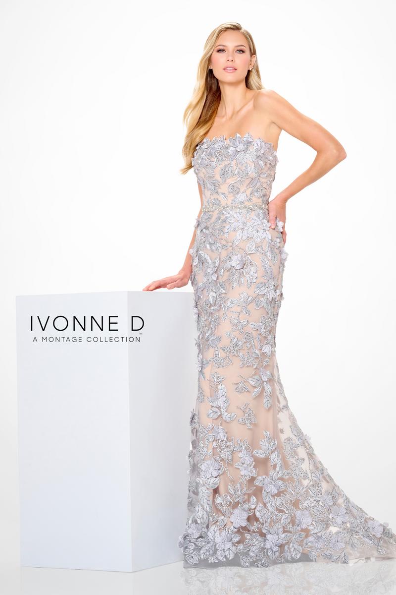 Ivonne D by Mon Cheri 3D Floral Evening Dress ID6205 - Image 8