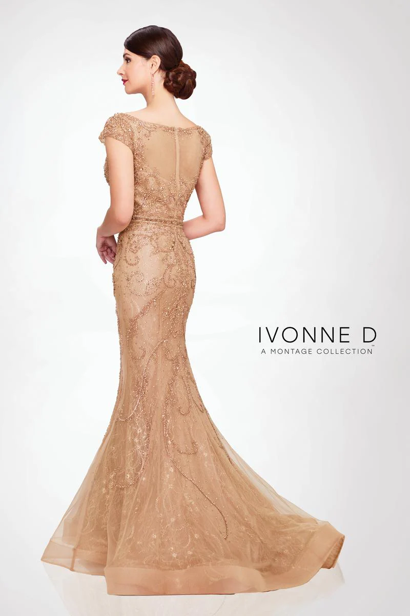 Ivonne D Fit and Flare Evening Dress 117D66