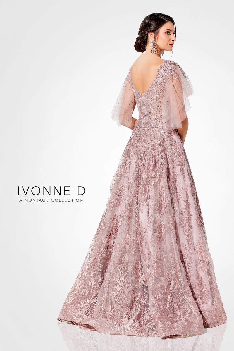 Ivonne D A-Line Flutter Sleeve Evening Dress 120D10 - Image 16