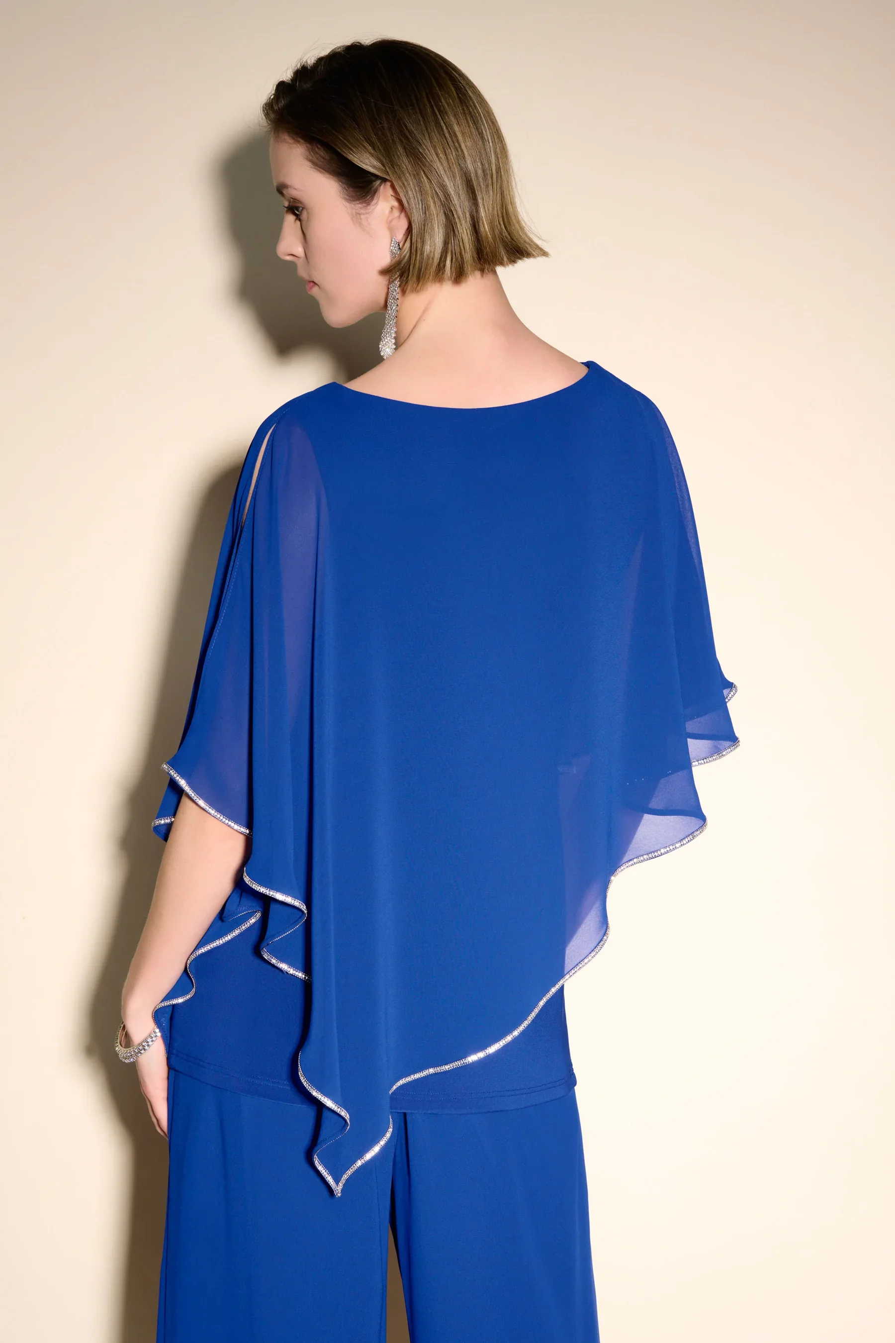 Joseph Ribkoff Asymmetrical Chiffon Tunic 223738 - Image 10
