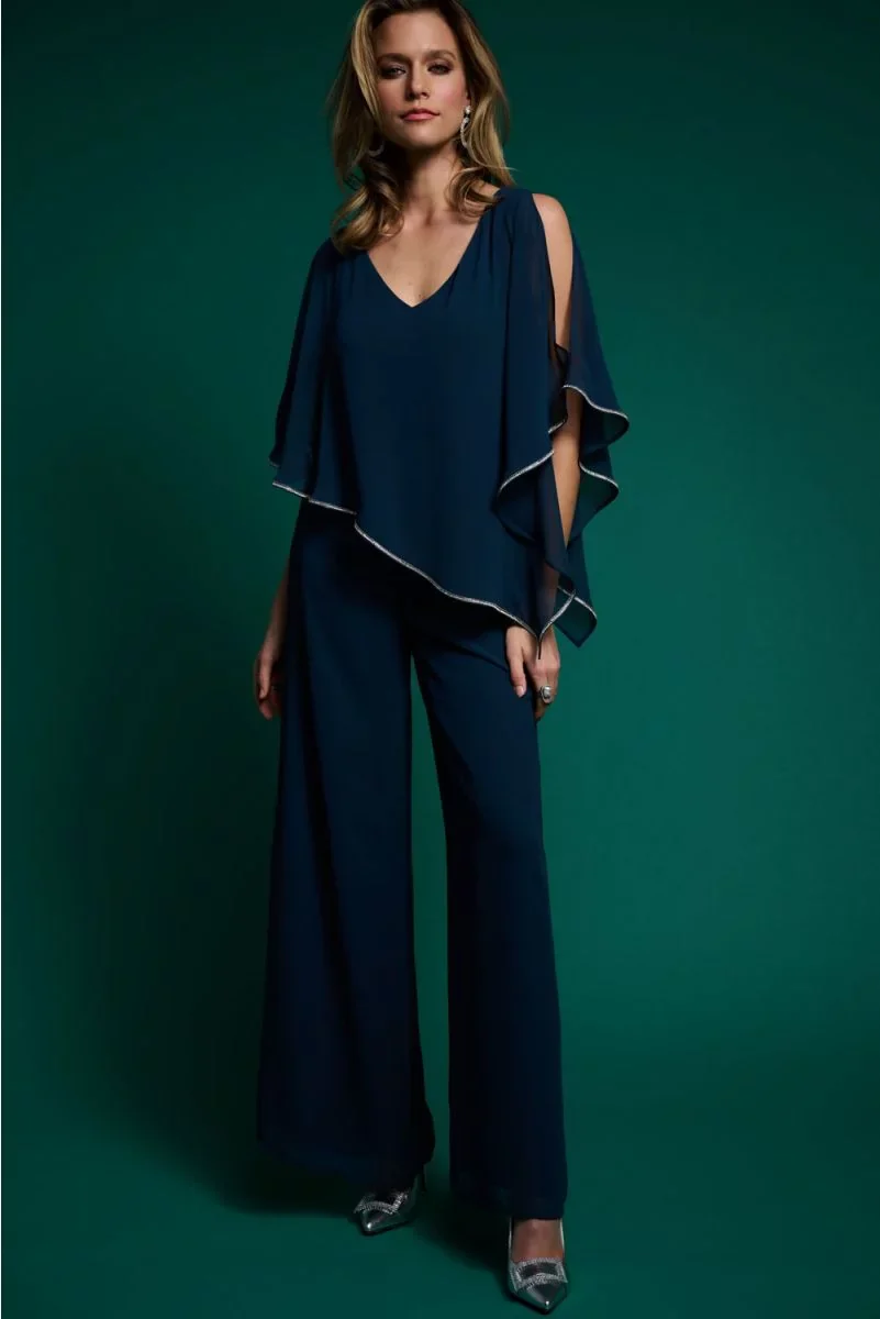 Joseph Ribkoff Asymmetrical Chiffon Tunic 223738 - Image 2