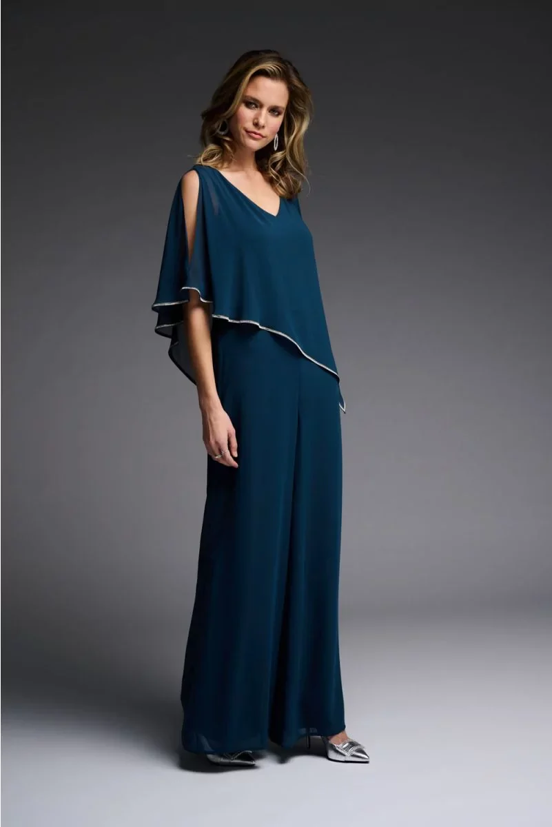Joseph Ribkoff Asymmetrical Chiffon Tunic 223738 - Image 4