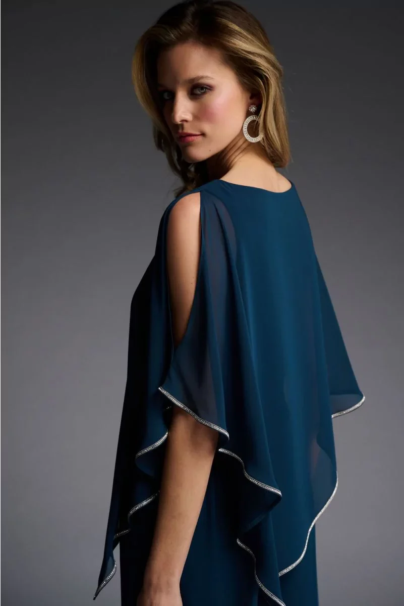Joseph Ribkoff Asymmetrical Chiffon Tunic 223738 - Image 5