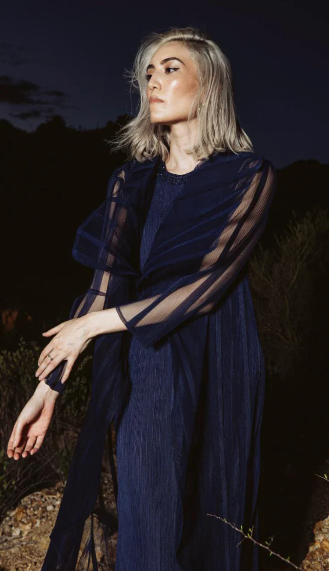 Journey Plissé Midi Dress with Jacket D2812 - Image 10