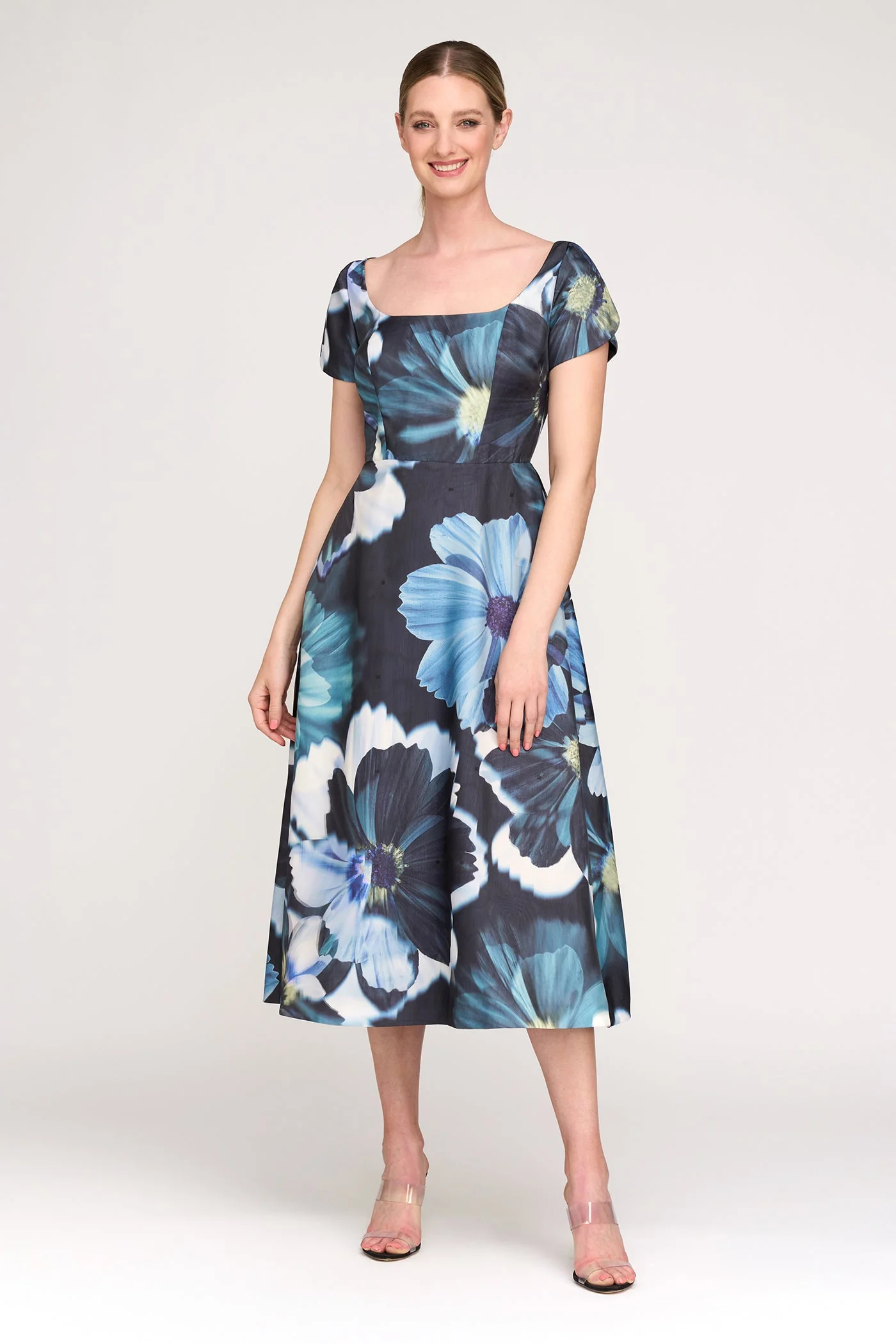 Kay Unger "Emma" Floral Tea Length Dress 55112812 - Image 4