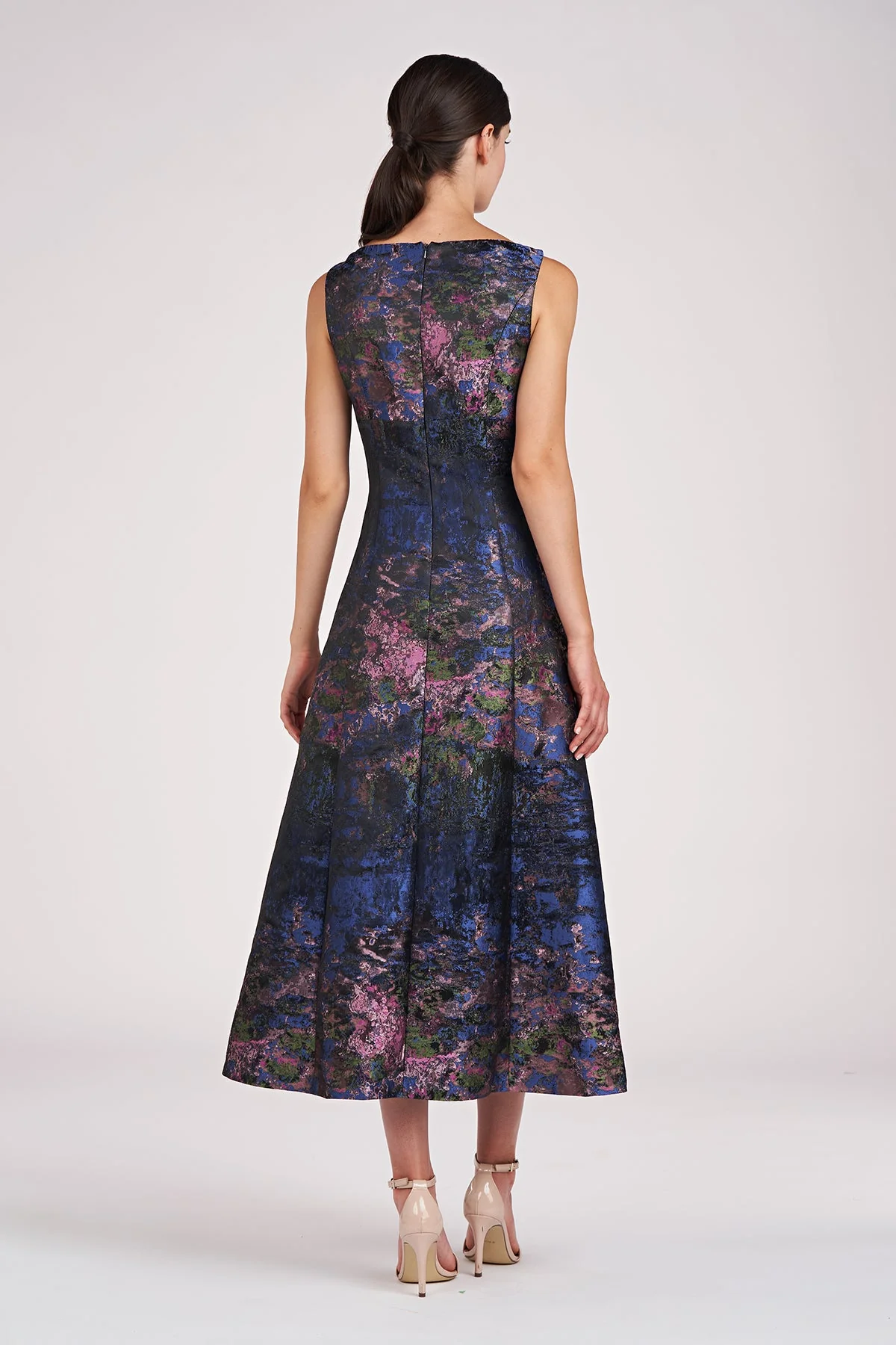 Kay Unger "June" Tea Length Jacquard Dress 55111432 - Image 3