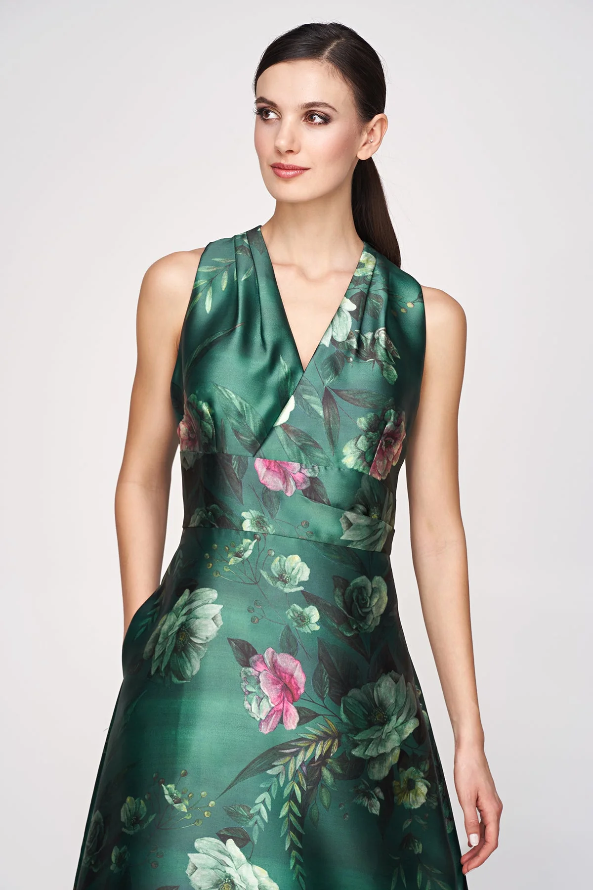 Kay Unger N-Neck Floral "Rosalind" Evening Dress 55112449 - Image 3