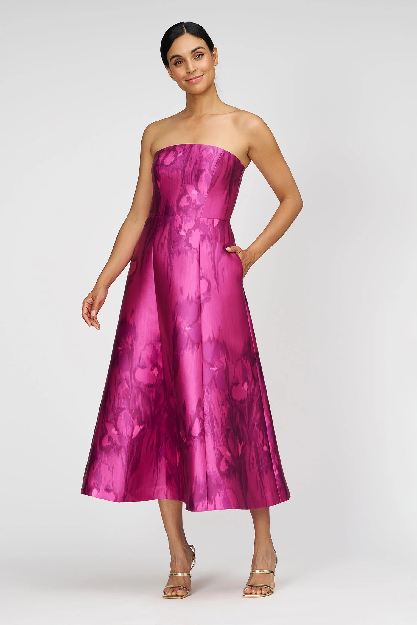 Kay Unger "Natalie" Tea Length Dress 55113240 - Image 3