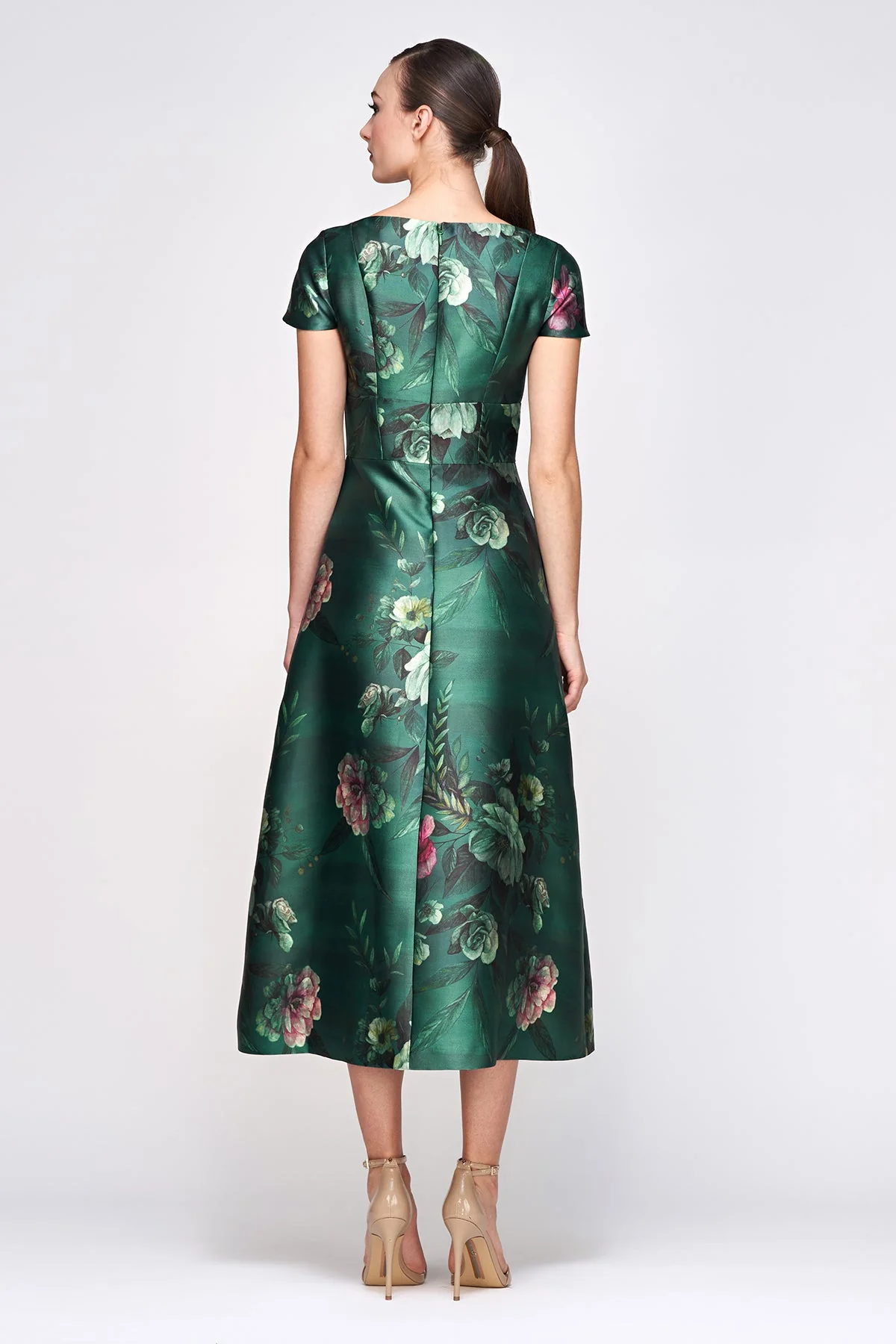 Kay Unger "Tierney" Floral Tea Length Dress 55112448 - Image 2