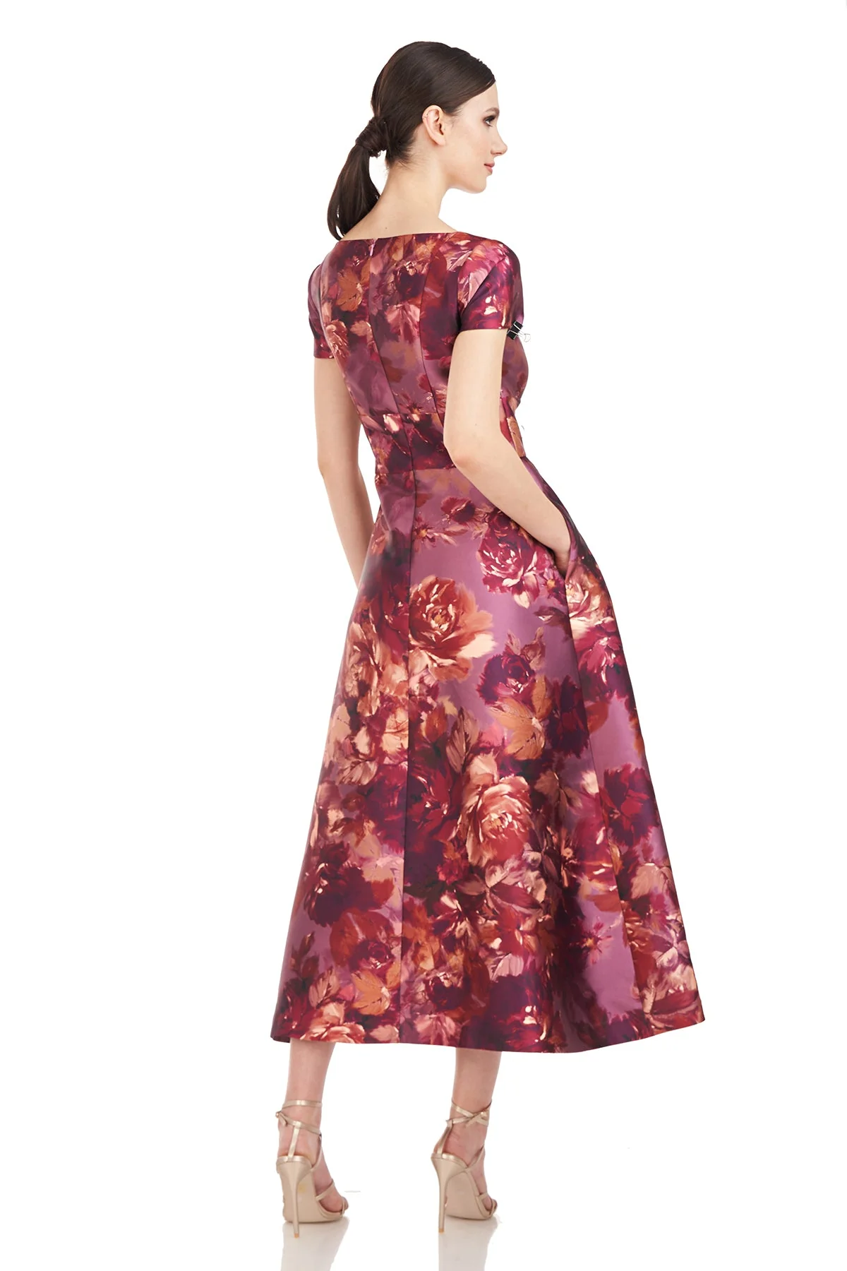 Kay Unger "Tierney" Tea Length Floral Dress 55110394 - Image 3