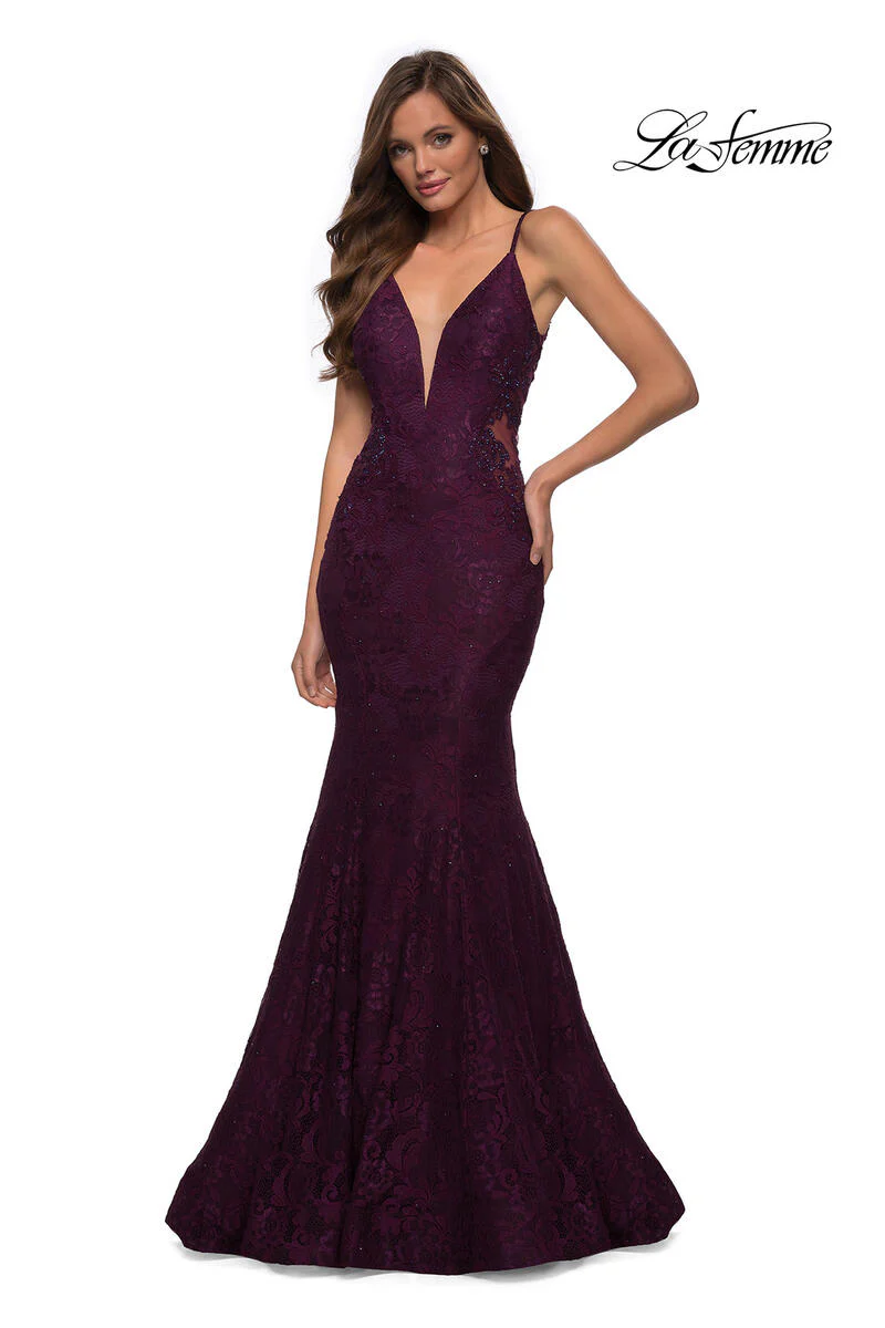 La Femme Illusion Lace Prom Dress 28355 - Image 11