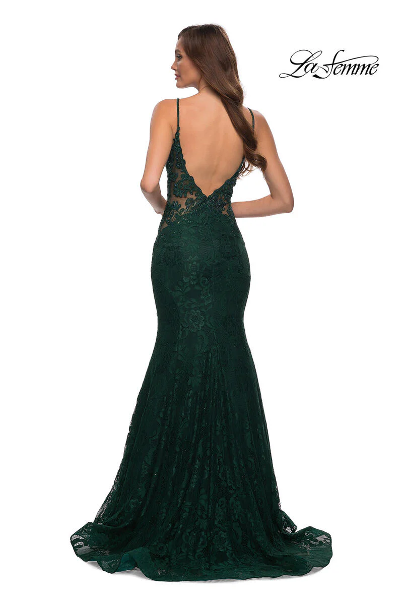 La Femme Illusion Lace Prom Dress 28355 - Image 13