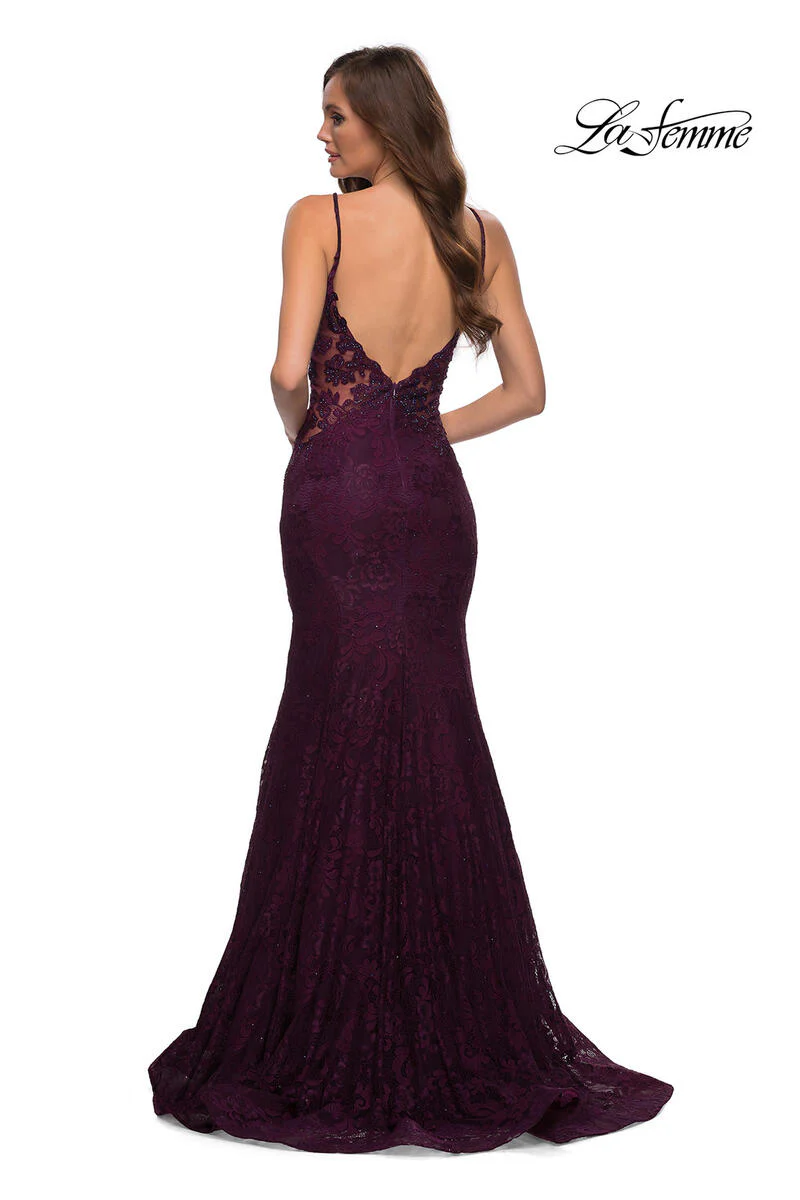 La Femme Illusion Lace Prom Dress 28355 - Image 17