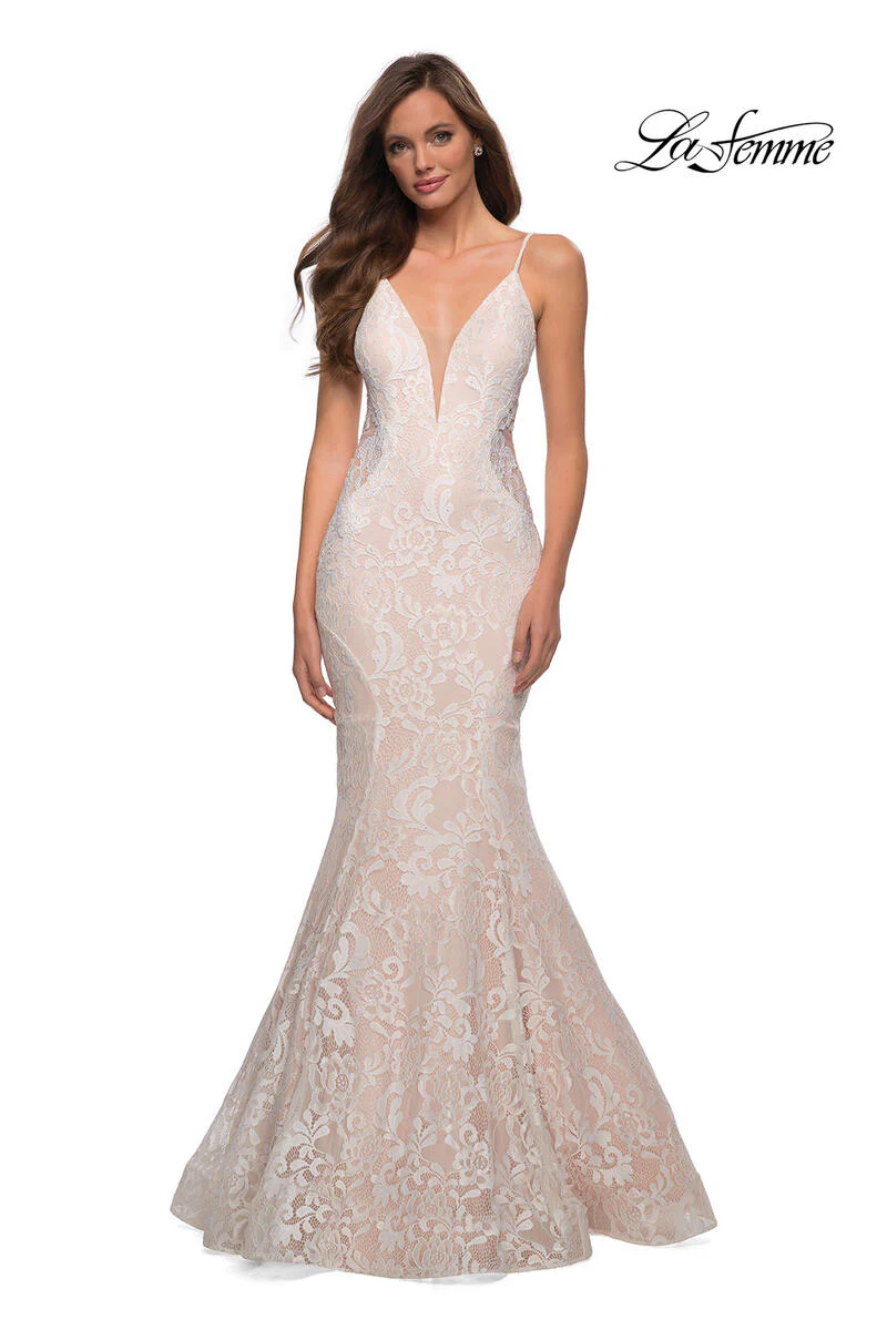 La Femme Illusion Lace Prom Dress 28355 - Image 18