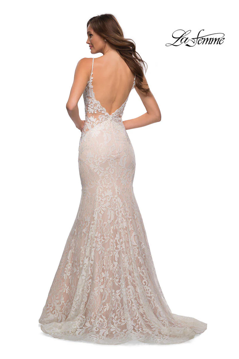 La Femme Illusion Lace Prom Dress 28355 - Image 19