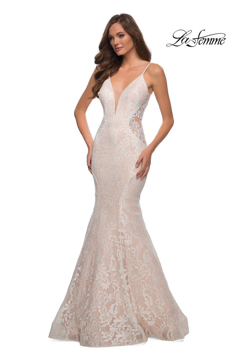La Femme Illusion Lace Prom Dress 28355 - Image 21