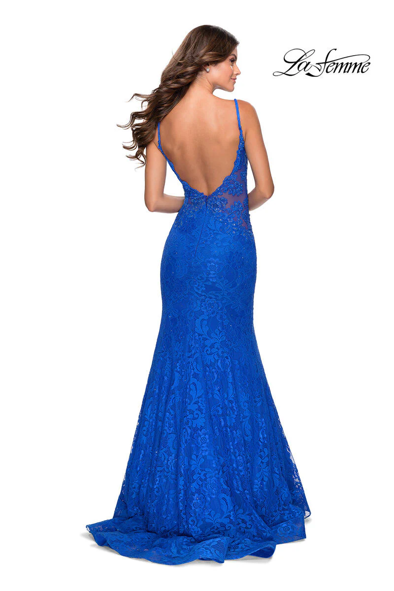 La Femme Illusion Lace Prom Dress 28355 - Image 3