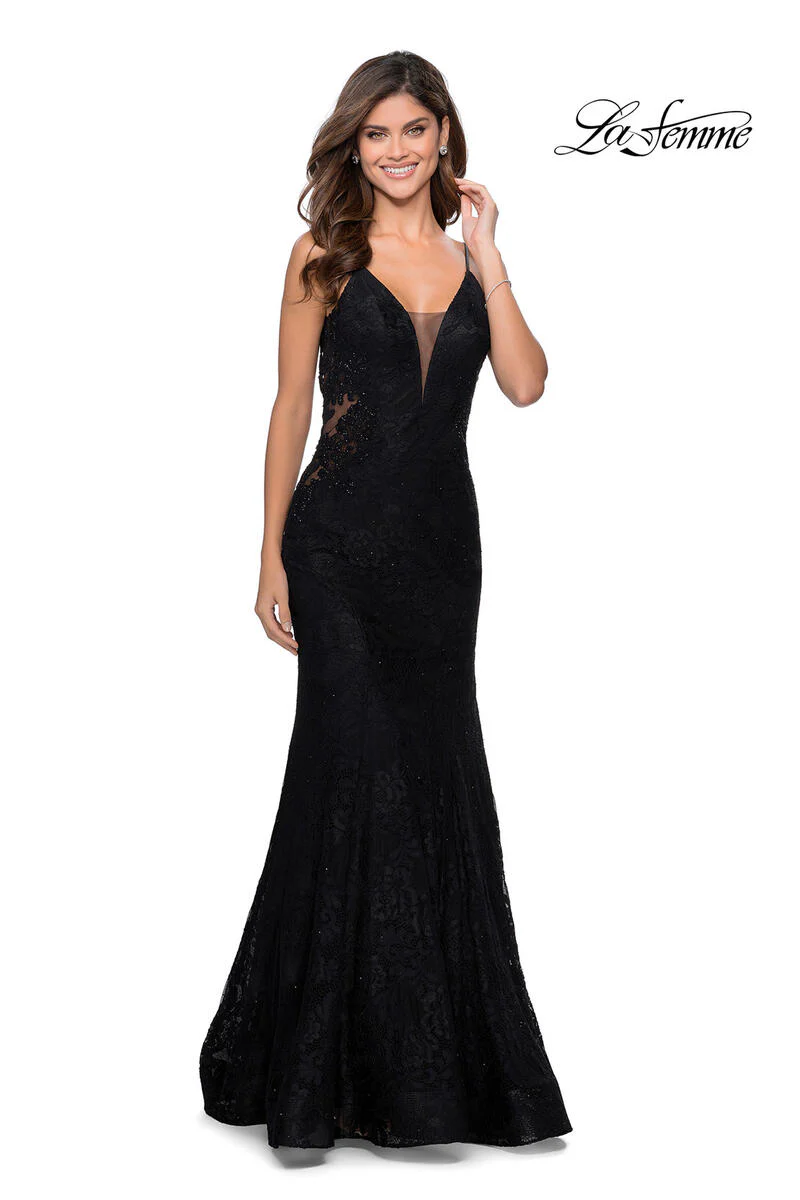 La Femme Illusion Lace Prom Dress 28355 - Image 6