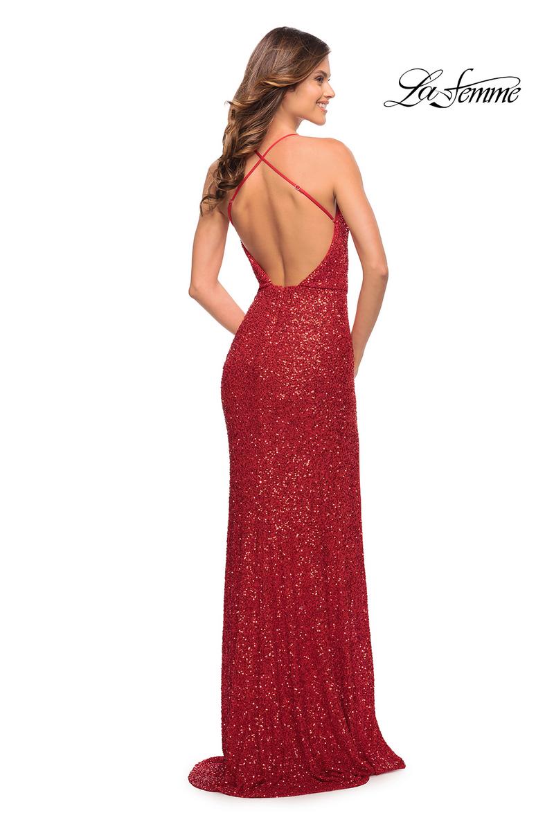 La Femme Long Cowl Neck Prom Dress 30376 - Image 4