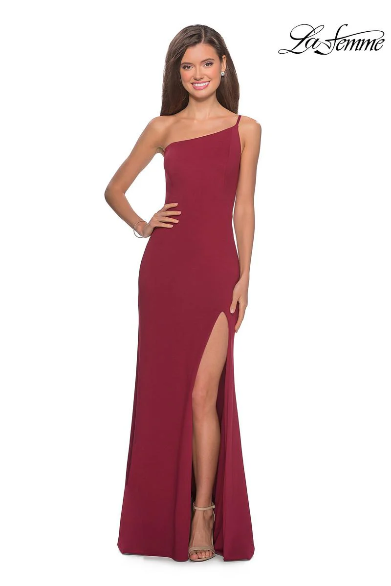 La Femme Long One Shoulder Dress 28176 - Image 5