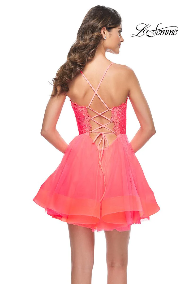 La Femme Corset A-Line Homecoming Dress 31469 - Image 2